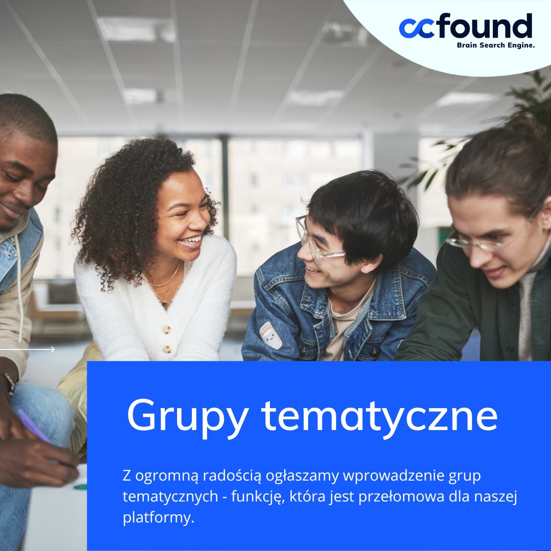 🔥Mamy dla Was świetne wieści o rewolucji na ccFound! Nasza społeczność stale się rozwija, a my pracujemy nad udoskonaleniem platformy, aby dostarczyć Wam narzędzia do dzielenia się wiedzą i pasjami. 🔥

Zapraszamy do zakładania i dołączania do grup:
ccfound.com/pl/groups