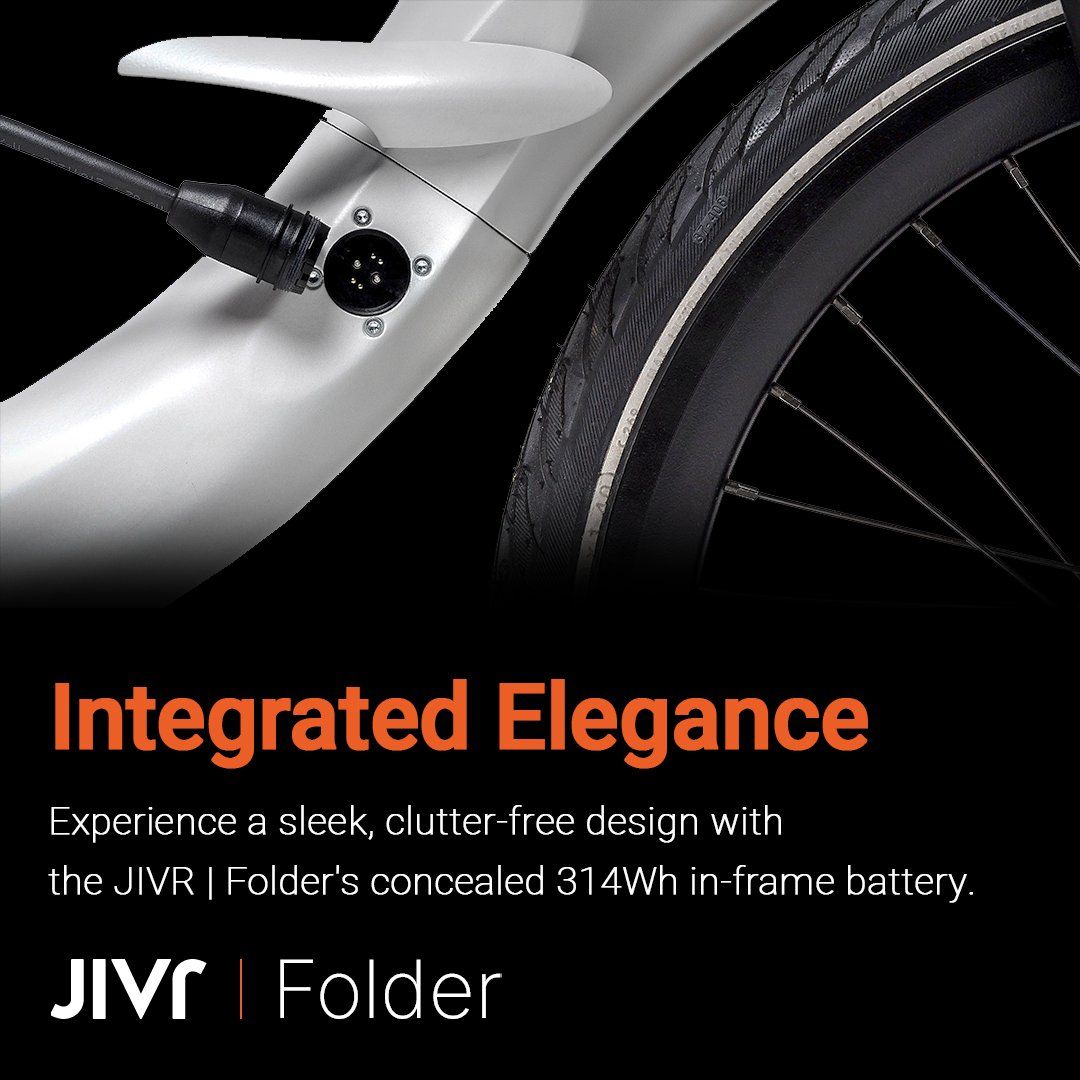 Discover integrated elegance with JIVR Folder!
🚴‍♀️ Our design features a sleek, clutter-free look, thanks to the concealed 314Wh in-frame battery. Elevate your ride.
Explore more: jivr.co
#JIVRFolder #IntegratedElegance #SleekDesign #EngineeringBeautiful