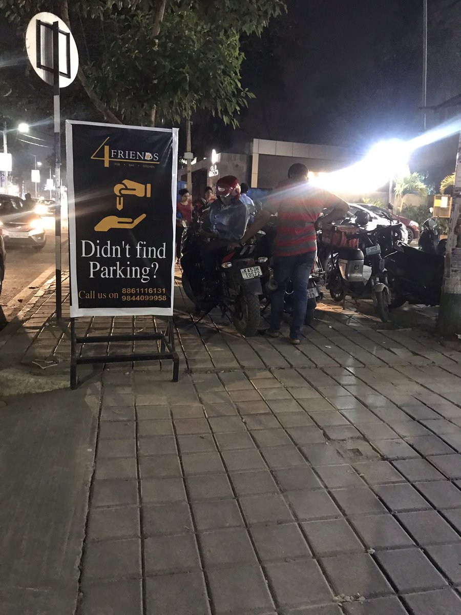 WF_Watcher's tweet photo. Didn’t Find Parking??
Ok, come and occupy the #Footpath. 

This is what Anand Sweets &amp; 4Friends has been doing since months. Despite bringing it to @wftrps notice many times, there’s no change in their way of footpath encroachment. @acpwfieldtrf Sir, need your intervention https://t.co/a80I7ilX7e