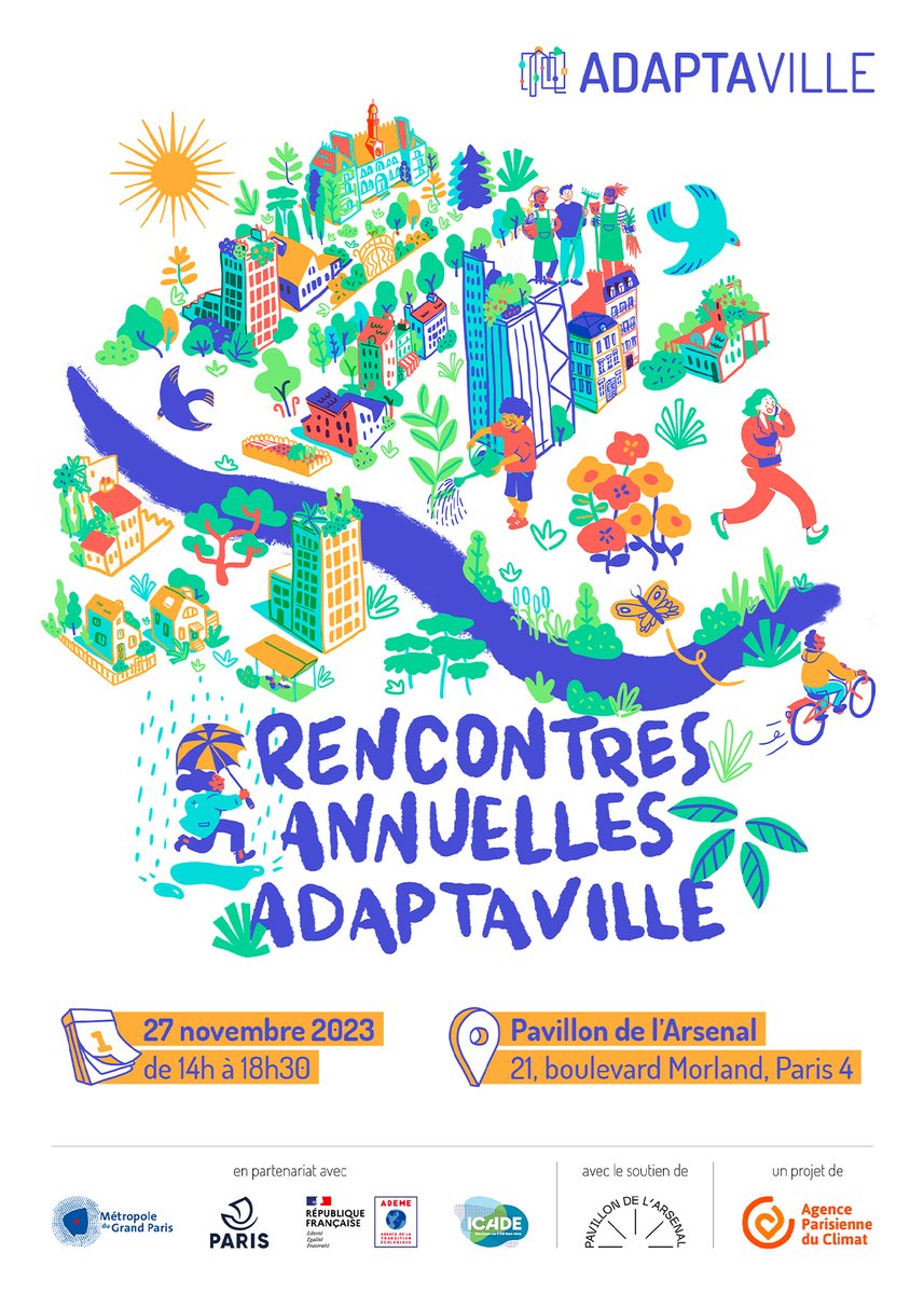 Rencontres Annuelles Adaptaville, Lundi 27 novembre  14h-18h au <a href="/pavillonarsenal/">PAVILLON ARSENAL</a> en présence des porteurs des projets Ombrage, Wool Wall et Air des carrières soutenus par l'accélérateur <a href="/FAIRE_PARIS/">FAIRE</a>
En partenariat avec <a href="/ademe/">ADEME</a> @metropole_du_grand_paris <a href="/Paris/">Paris</a> @icadeofficiel