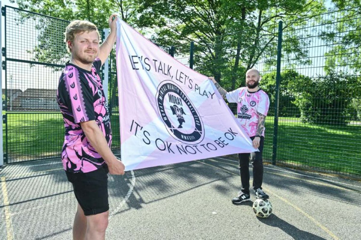 The Moray Mental Health Football Club was set up by Matty Slinger, and provides a safe space for people to connect, exercise, and share concerns, bridging the gaps in #MensHealth. Find out more spkl.io/60124UNMK #InternationalMensDay