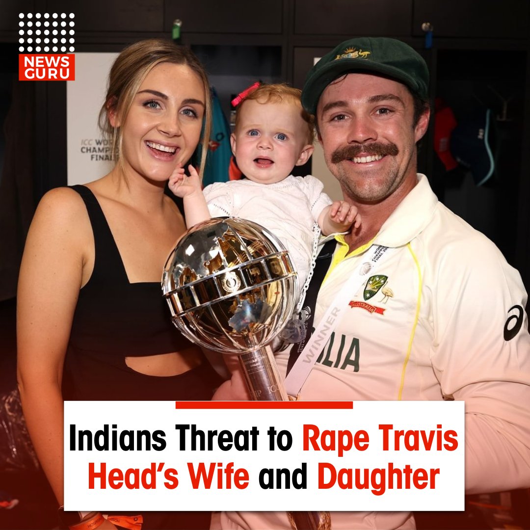 newsgurupk's tweet photo. Travis Head Targeted by Online Abuse as his wife faces Rape threats from Indians.
Read more: https://t.co/8tKe1GpIjQ
#Travishead #australiacricket #extremistindia #disgracetocricket #NewsGuru https://t.co/ngzFA5aUpx