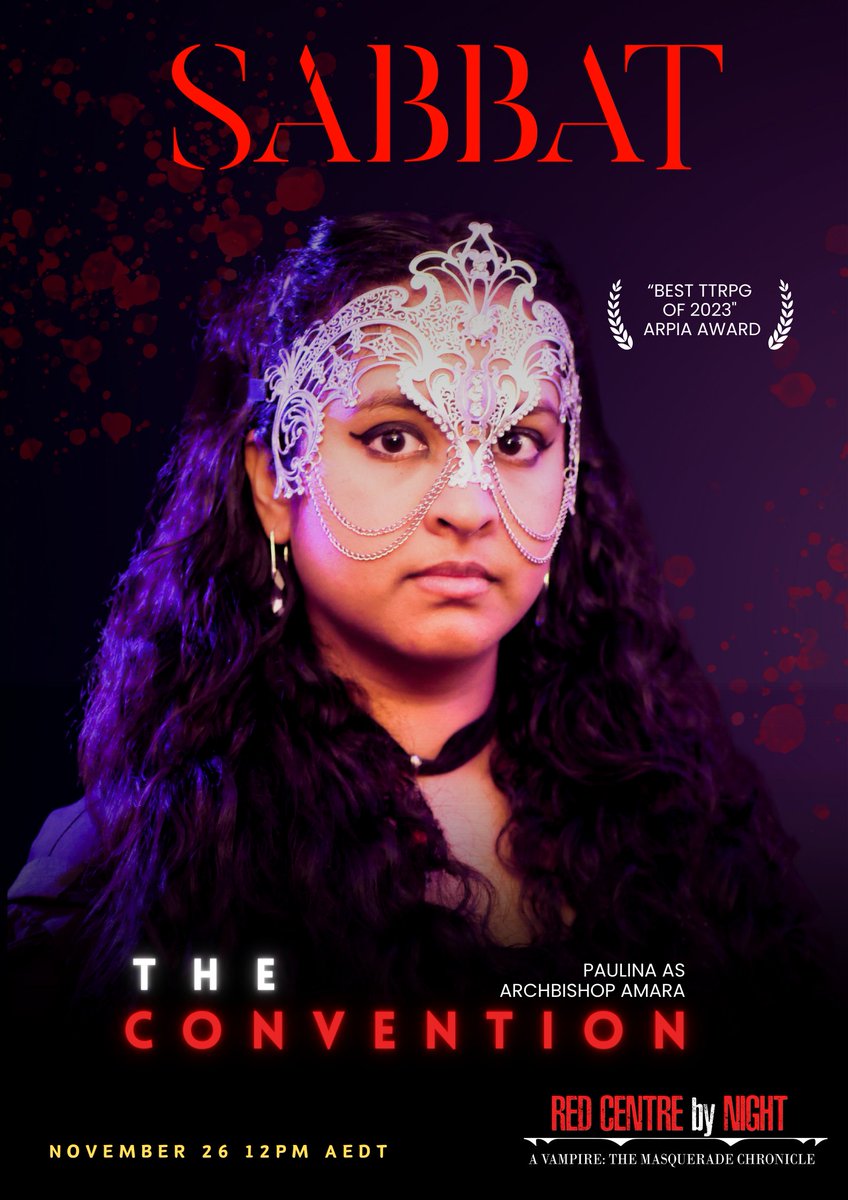 RedCentreVTM's tweet photo. Sabbat, the Stronghold and the Archbishop whose warnings falls on deaf ears.

Paulina is playing the role of Archbishop Amara in this upcoming Convention held by the biggest players within Australia.

#vampirethemasquerade #vtm #vamily #sabbat #redcentrebynight #rcbn https://t.co/dz0ZxoAcDQ