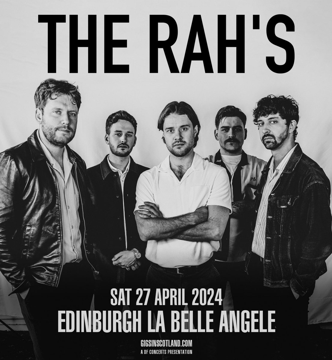 EDINBURGH 📢

We are delighted to announce our biggest headline show so far! 

On Saturday 27th April 24 we play La Belle Angele. 

Let’s RT this as much as possible and make it a sell out. 

Tickets will be on sale Friday at 10am. 

🎫ticketweb.uk/event/the-rahs…

📸<a href="/redwood_streets/">Redwood_streets</a>