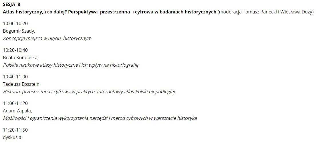 Tomasz Panecki (@paneckitomasz) on Twitter photo ...a szczególnie zachęcam do sesji ósmej dotyczącej perspektywy przestrzennej i cyfrowej w badaniach historycznych, którą wraz z <a href="/DuzyWieska/">Wieslawa Duzy</a> przygotowaliśmy. Najbardziej polecam referat pierwszy, drugi, trzeci i czwarty🙃 ...a szczególnie zachęcam do sesji ósmej dotyczącej perspektywy przestrzennej i cyfrowej w badaniach historycznych, którą wraz z <a href="/DuzyWieska/">Wieslawa Duzy</a> przygotowaliśmy. Najbardziej polecam referat pierwszy, drugi, trzeci i czwarty🙃