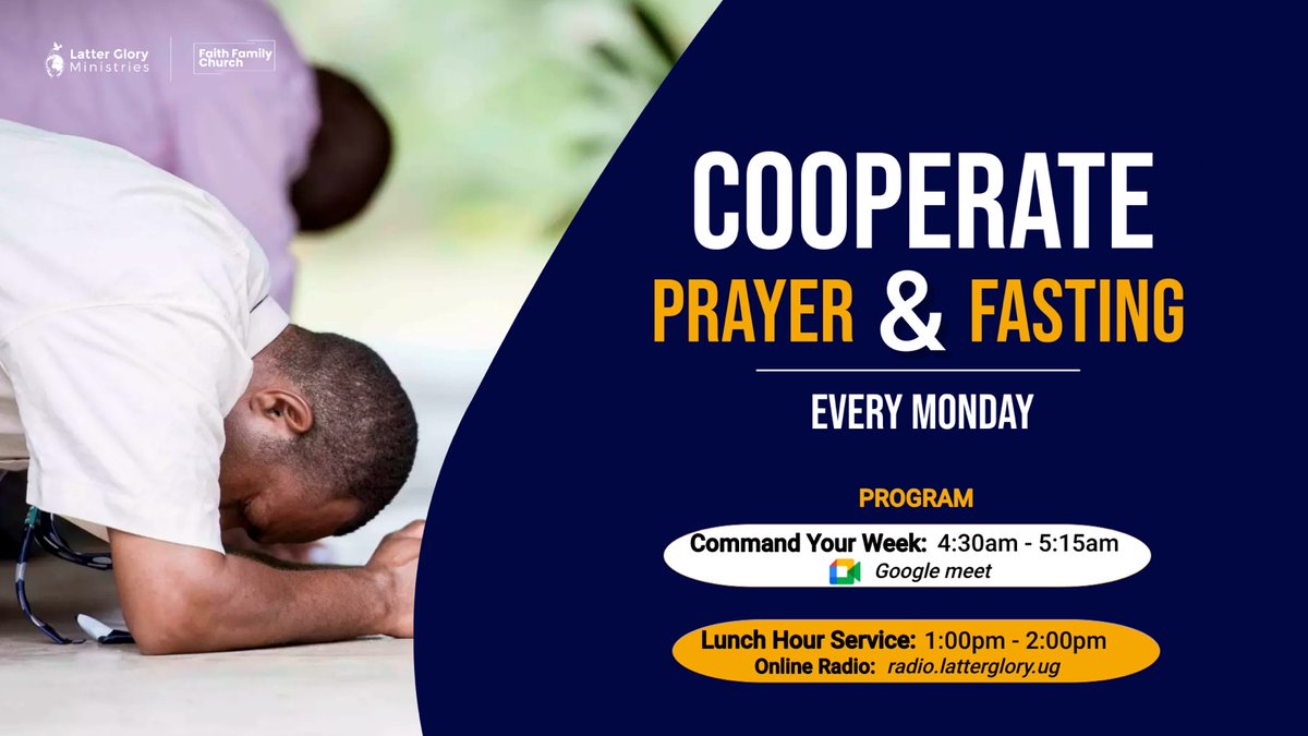 LGM_UG's tweet photo. It's time to come to the throne room of God. Today the focus is on two main areas.

No. 1. Focus on praying for the fulfilment of your purpose. Psalms 138:8
No. 2.  Purpose and destiny of your family. Contend for God's calling and destiny for your people. 
https://t.co/pHqgEuHsBS https://t.co/KlbqJKzSaP
