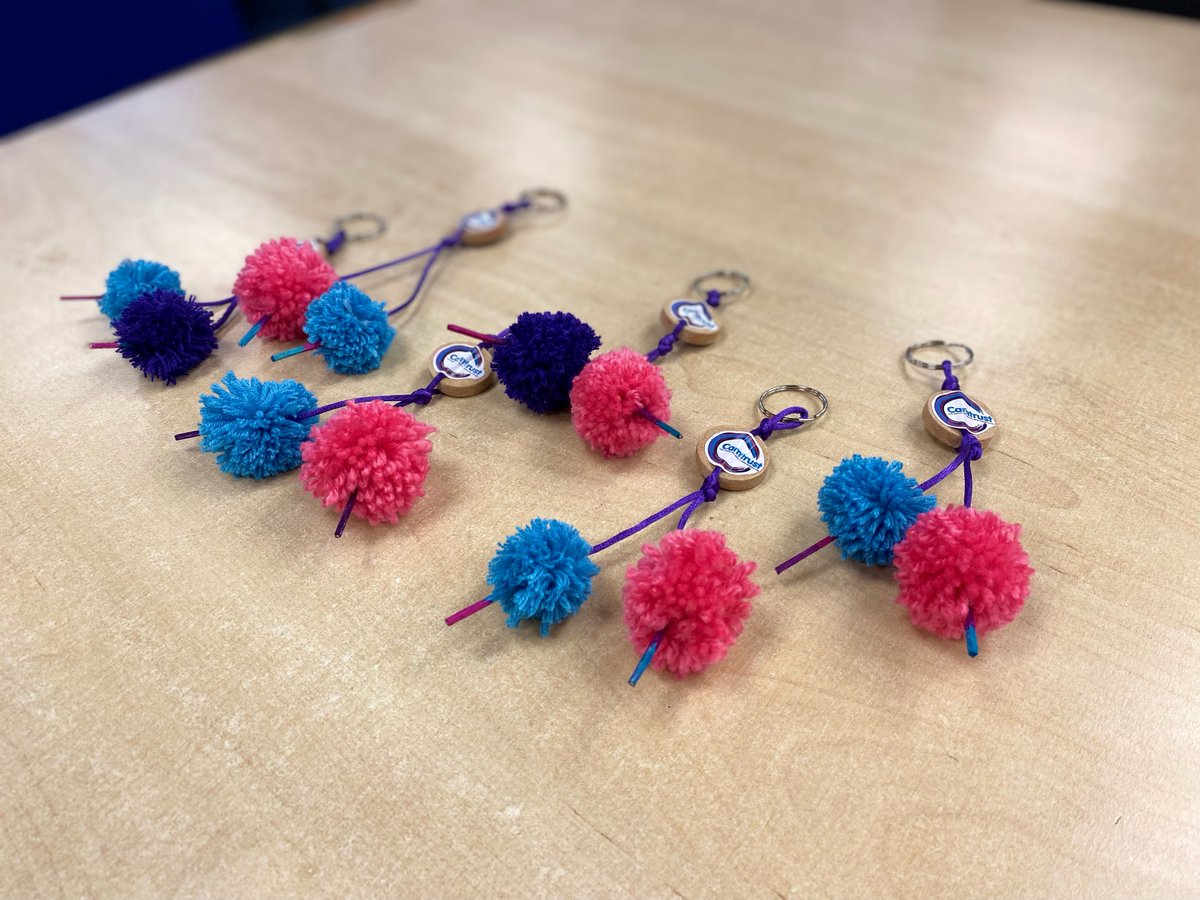 CamtrustC's tweet image. "Give me a C"...📣 At CAMTRUST we support &amp;amp; encourage each other, much like a cheer squad (there's often lots of whoops &amp;amp; hoorays too!) Which is what inspired the creation of these fab keyrings by our arts &amp;amp; crafts team #camtrustcheersquad #supportandencourage #shakeyourpompoms