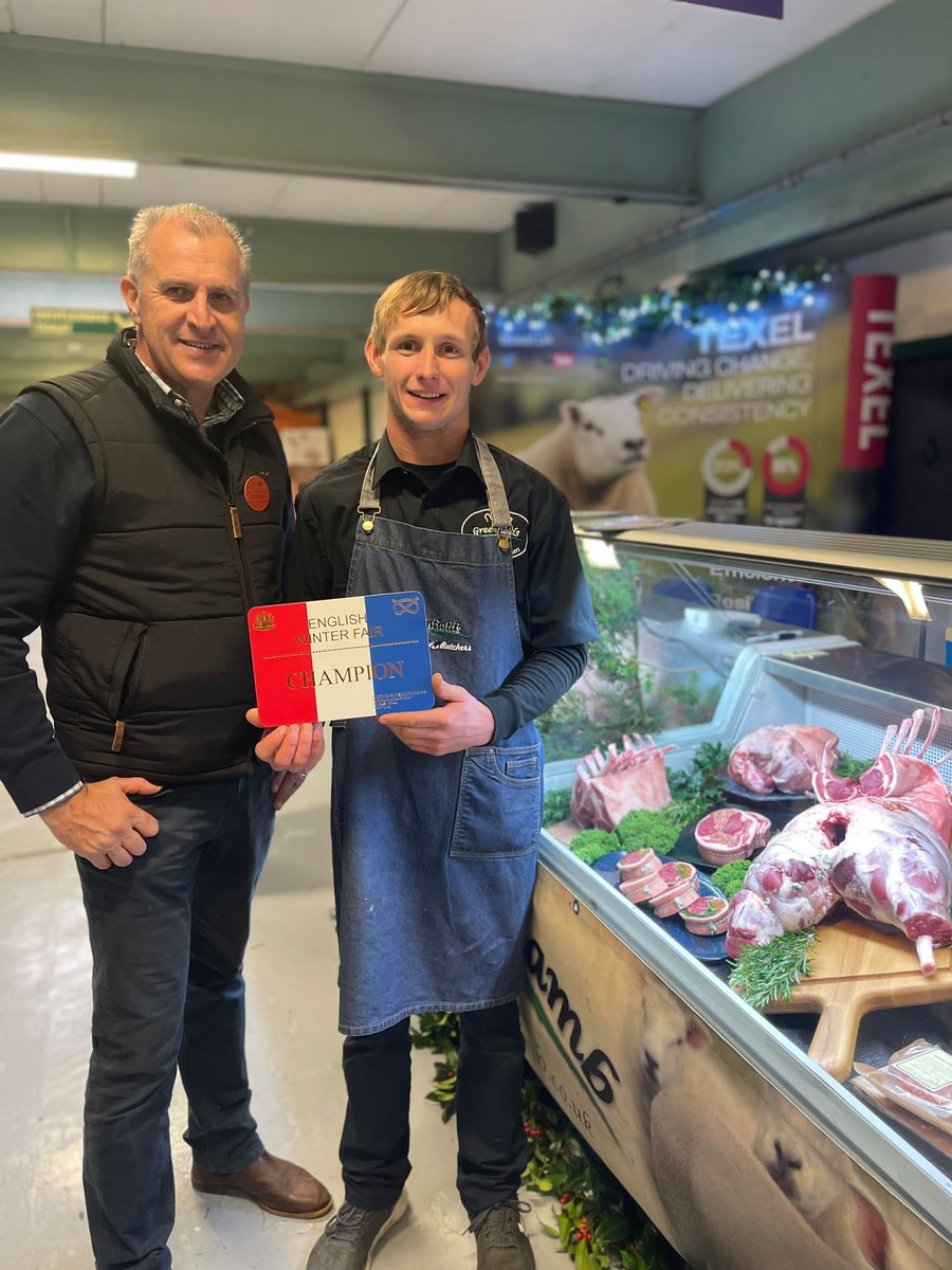 Many congratulations to Greenfield Lamb for winning the championship in the Royal Smithfield Saddle of Lamb competition at the English Winter Fair with a saddle from a Texel cross.
Greenfield Lamb also picked up the championship in the show's trade stand competition.