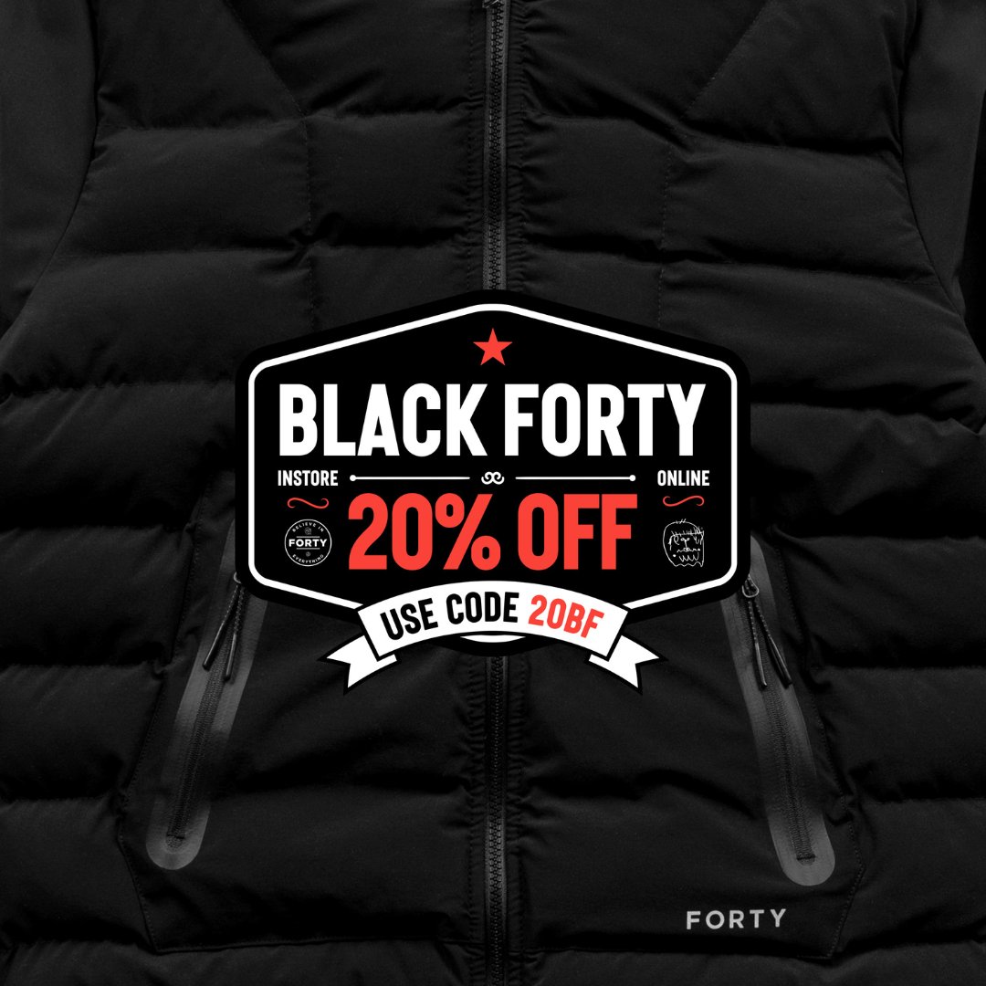 forty40clothing's tweet photo. Black Forty | Our ONLY sale of 2023

20% OFF EVERYTHING 💥

Get involved ➡️ https://t.co/PowJo732GB https://t.co/oOpiG5KLB8