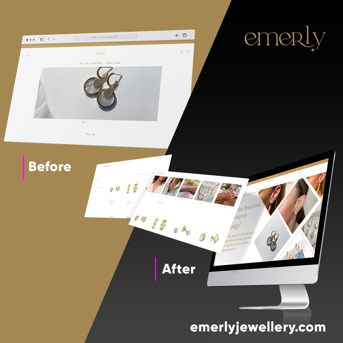 Big things are happening at emerlyjewellery.com just in time for Black Friday! They've got a sleek makeover by ZOMA. ✨
A modern website isn't just eye-catching; it's a strategic game-changer. 
Elevate your style and explore the brilliance at emerlyjewellery.com. 💎🛍️