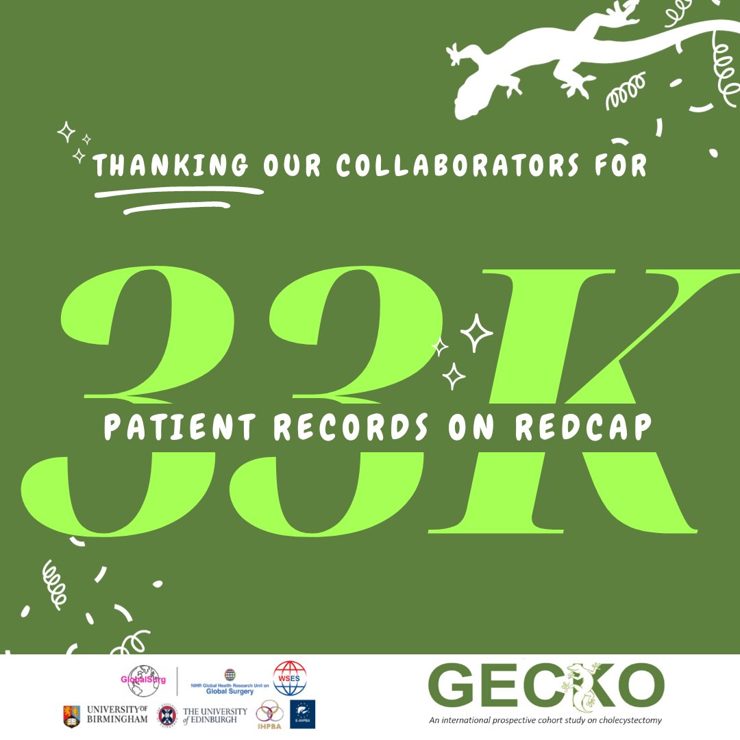 What an amazing way to start our week! 3️⃣3️⃣K patient records on REDCap 🤩 Time ⏰ to start chasing your missing data, as we’ve finished all our data collection periods! 👀