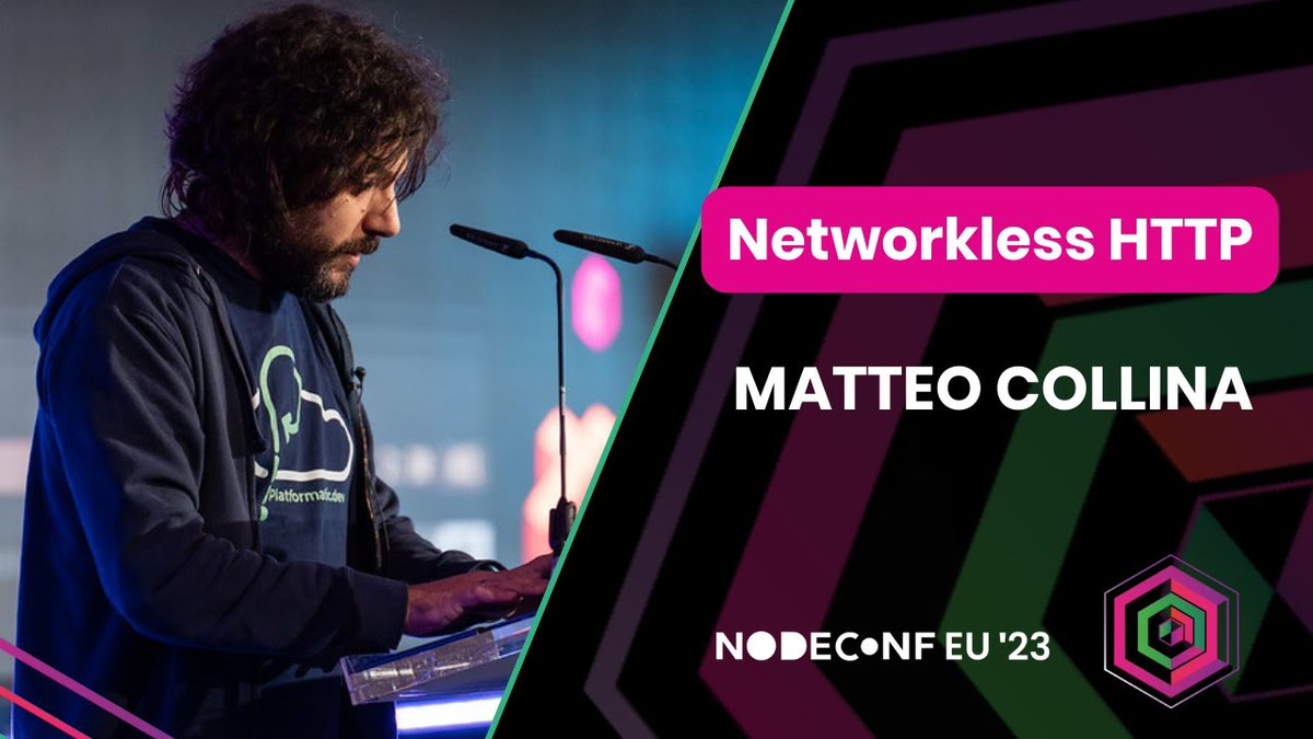 📹 Watch back #NodeConfEU | Nov 2023 @matteocollina | Networkless HTTP 📺 >> nf.ie/46jmUYv #Nodejs #JavaScript #OpenSource @platformatic