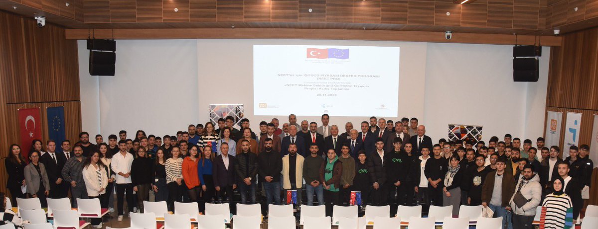Odamız tarafından AB İstihdam, Eğitim veya Öğretimde Olmayan Gençler İçin İşgücü Piyasası Destekleme Programı’na (NEETs) başvurusu kabul edilen “NEET Makine Sektörünü Geleceğe Taşıyor” Projesi Açılış Toplantısı gerçekleştirildi. Toplantının açılış konuşmasını yapan YK Başkan