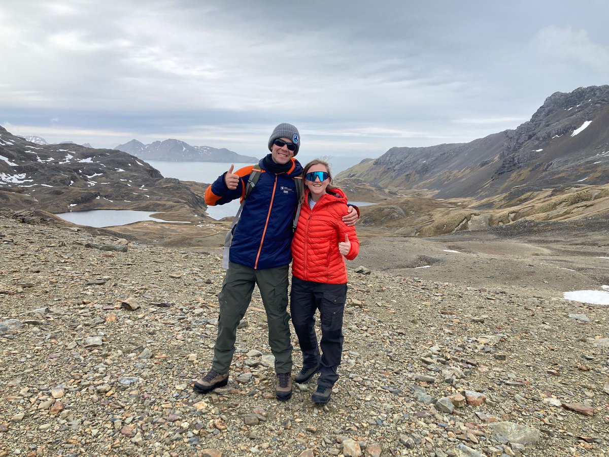 Nico Lewin and Penny Clark who are the drone team have arrived to #SouthGeorgia! They hope to start #Whale surveys this week! 🐳🐳🐳 Stay tuned for updates....... #MondayMotivation #conservation