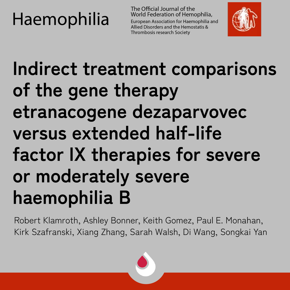 EAHADnews's tweet photo. 📈🔬Check out the results from the HOPE-B trial #EDZ gene therapy to extended half-life Factor IX therapies. 🧬 In a 24-month study, EDZ demonstrated superior efficacy in reducing bleeds compared to rIX-FP, rFIXFc, and N9-GP. https://t.co/KMIsVb8cgp @haemophilia_jnl #haemophiliaB https://t.co/xiPHefFOzn