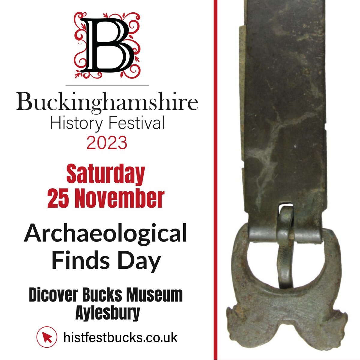 Buckle up and get ready for some archaeology! Our friends at <a href="/findsorguk/">Portable Antiquities & Treasure</a> are hosting another handling day where you can get to grips with some historical artifacts. Head to <a href="/BucksMuseum/">Discover Bucks Museum</a> this Saturday!

More details at histfestbucks.co.uk