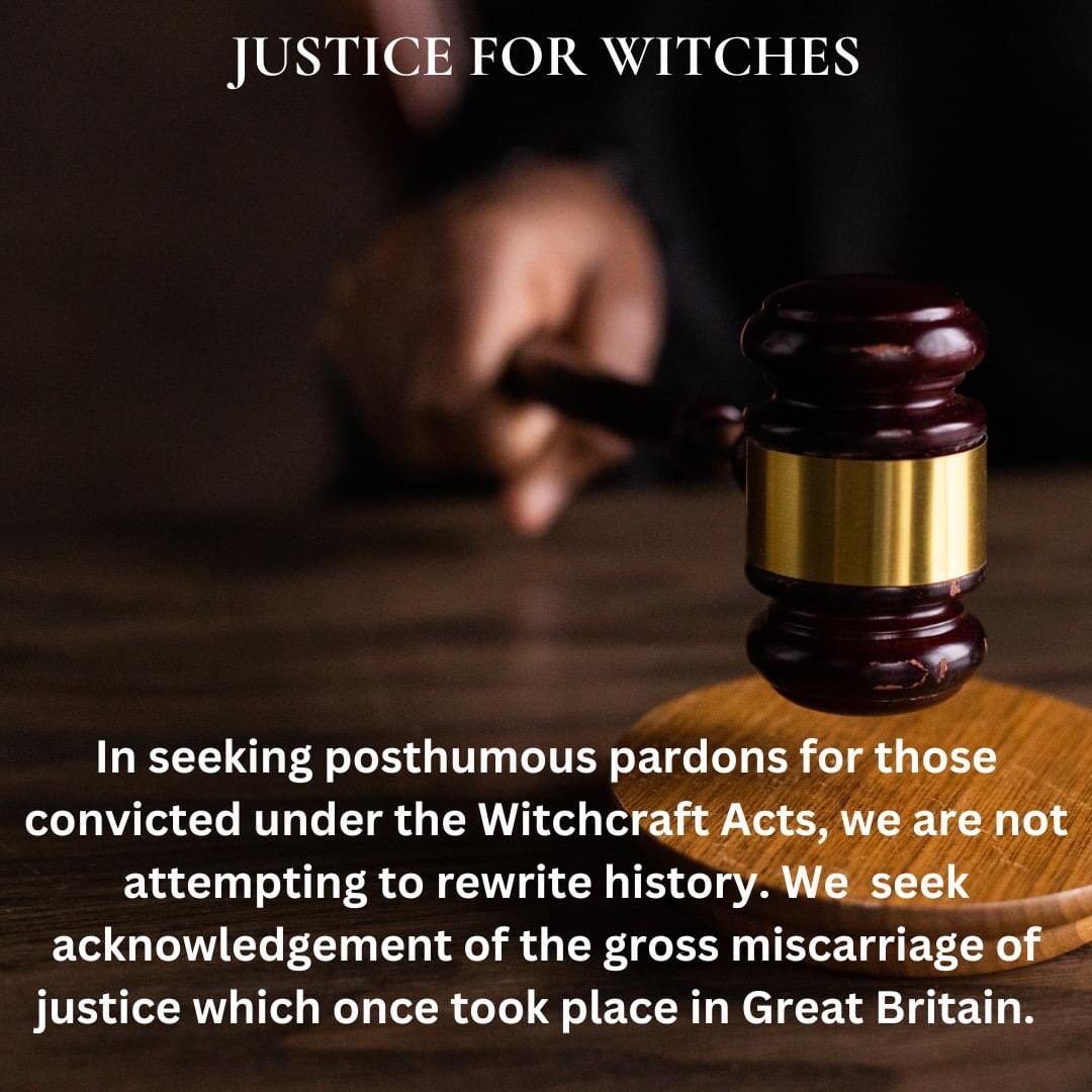 Justice For The Witches are seeking posthumous pardons for all of the innocent people convicted for offences of witchcraft in GB before the law was repealed in 1735. 

Here's the petition if you haven't managed to sign yet:
petition.parliament.uk/petitions/6406…