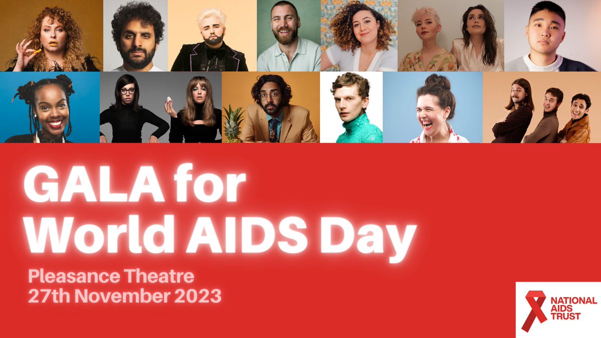 Gala for World AIDS Day is in 🚨1 WEEK🚨 join us @ThePleasance for an incredible night of comedy all in support of @NAT_AIDS_Trust ft. ⭐️NISH KUMAR⭐️ ⭐️ROSE MATAFEO⭐️ ⭐️ROSIE JONES⭐️ ⭐️MORGAN REESE⭐️ ⭐️CRYBABIES⭐️ ⭐️AMY GLEDHILL⭐️and loads more! 🎟️🎟️🎟️ pleasance.co.uk/event/gala-wor…
