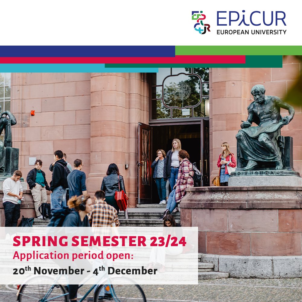 🗣Registration are open for EPICUR autumn semester courses!

All students belonging to the <a href="/EpicurAlliance/">EPICUR</a>  can register for courses for the second semester.

A catalogue of courses from 9 European universities: lnkd.in/eXTJHc55