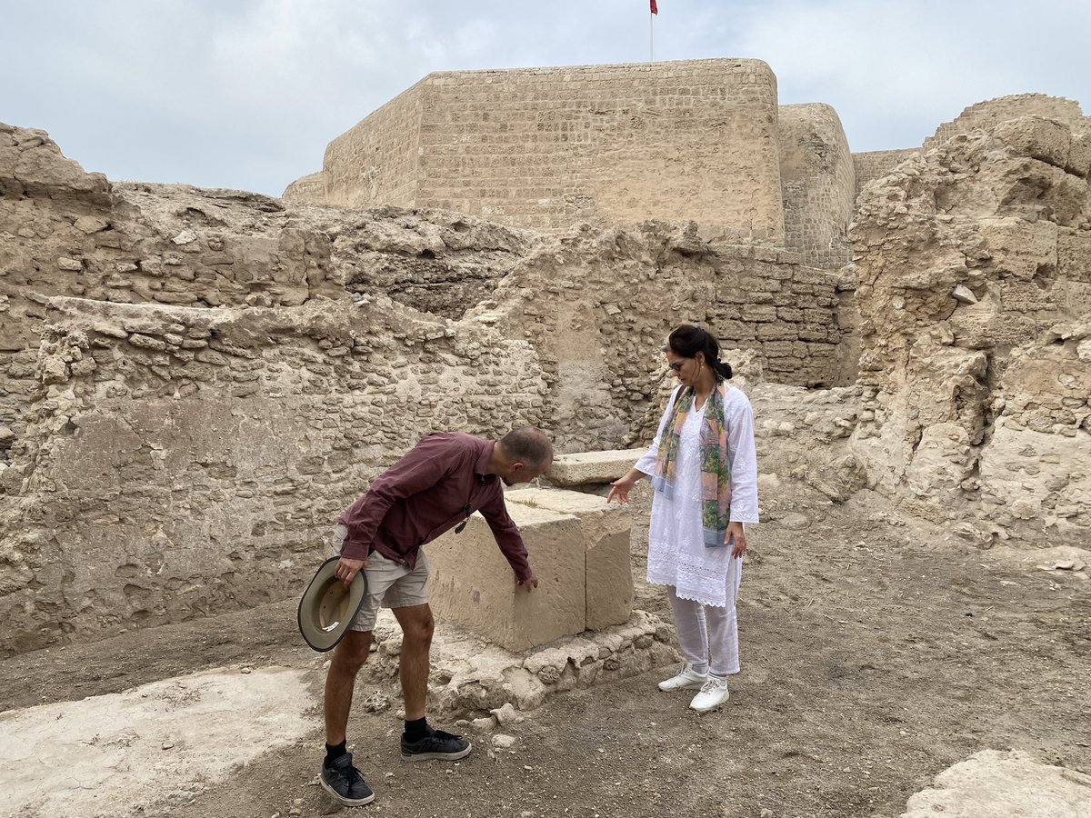 Archeological cooperation btwn #Denmark and #Bahrain goes back to 1953. That year cities and temples of the ancient civilisation of #Dilmun we finally located to Bahrain by a Danish expedition from @MuseumMoesgaard. Thank you <a href="/TerpLaursen/">Steffen Terp Laursen 🇩🇰 🇺🇦</a> for a highly informative visit.