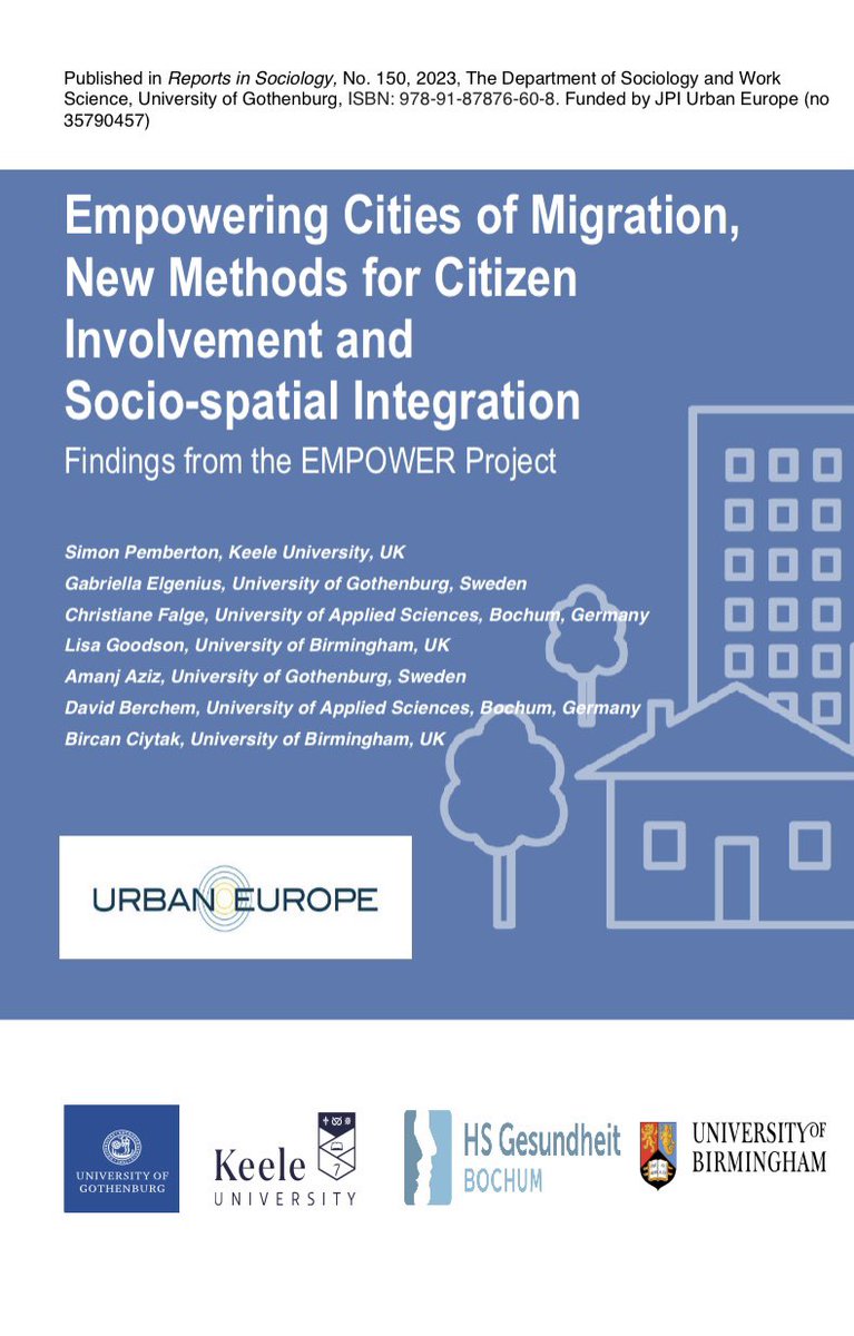 SIMON PEMBERTON (@pembertonsimon) on Twitter photo Final “Empowering Cities of Migration" report now available at: hdl.handle.net/2077/79238 Huge thx to all contributors. A useful resource for those with an interest in doing community/citizen research and also includes new ToC for integration and empowerment <a href="/ESRC/">Economic and Social Research Council</a> <a href="/JPIUrbanEurope/">JPI Urban Europe</a> Final “Empowering Cities of Migration" report now available at: hdl.handle.net/2077/79238 Huge thx to all contributors. A useful resource for those with an interest in doing community/citizen research and also includes new ToC for integration and empowerment <a href="/ESRC/">Economic and Social Research Council</a> <a href="/JPIUrbanEurope/">JPI Urban Europe</a>