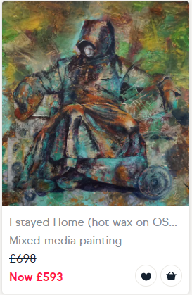 I stayed Home (hot wax on OSB) by Dora Stork Mixed-media painting artfinder.com/product/i-stay… via @artfinder 

#Sales #BlackNovember #encaustic #waxpainting #painting #colorful #homedecor #gifts #unique #AYearForArt #BuyIntoArt #MakingArtWork