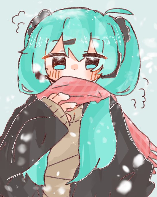 「plaid scarf snow」 illustration images(Latest)