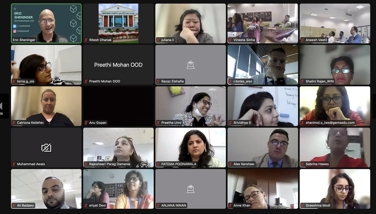 Ritesh Dhanak (@riteshdhanak) on Twitter photo And it is time for the @gems_me educators to put on their thinking hat for some reflection with @e_sheninger <a href="/KNargish/">Nargish Khambatta</a> #DisruptThink And it is time for the @gems_me educators to put on their thinking hat for some reflection with @e_sheninger <a href="/KNargish/">Nargish Khambatta</a> #DisruptThink
