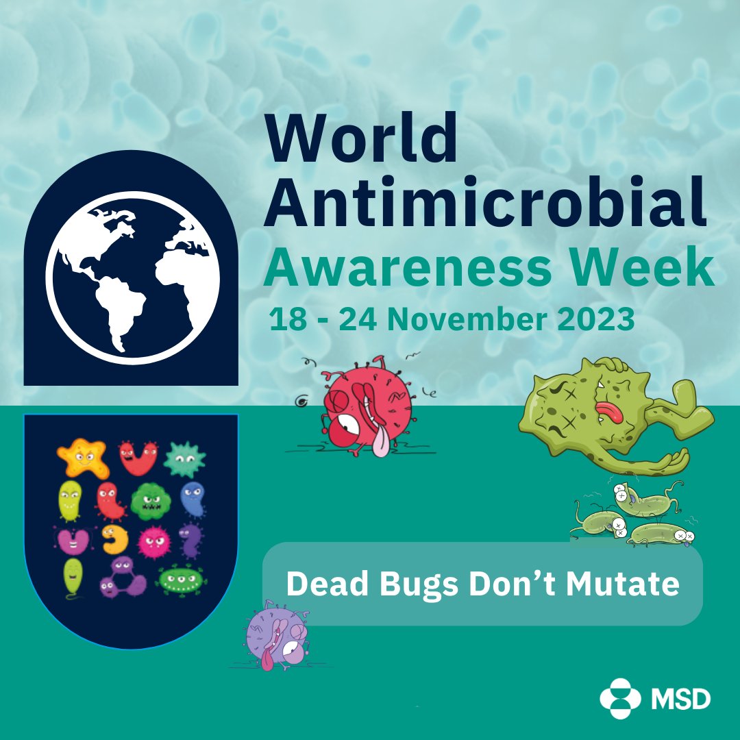 MSD_Sub_Saharan's tweet photo. It’s World Antimicrobial Awareness Week. This week serves as a platform to highlight the importance of responsible antibiotic use and advocate for infection prevention. Let's work together to ensure a healthier future for all. #WAAW https://t.co/2sEjHfPYeh