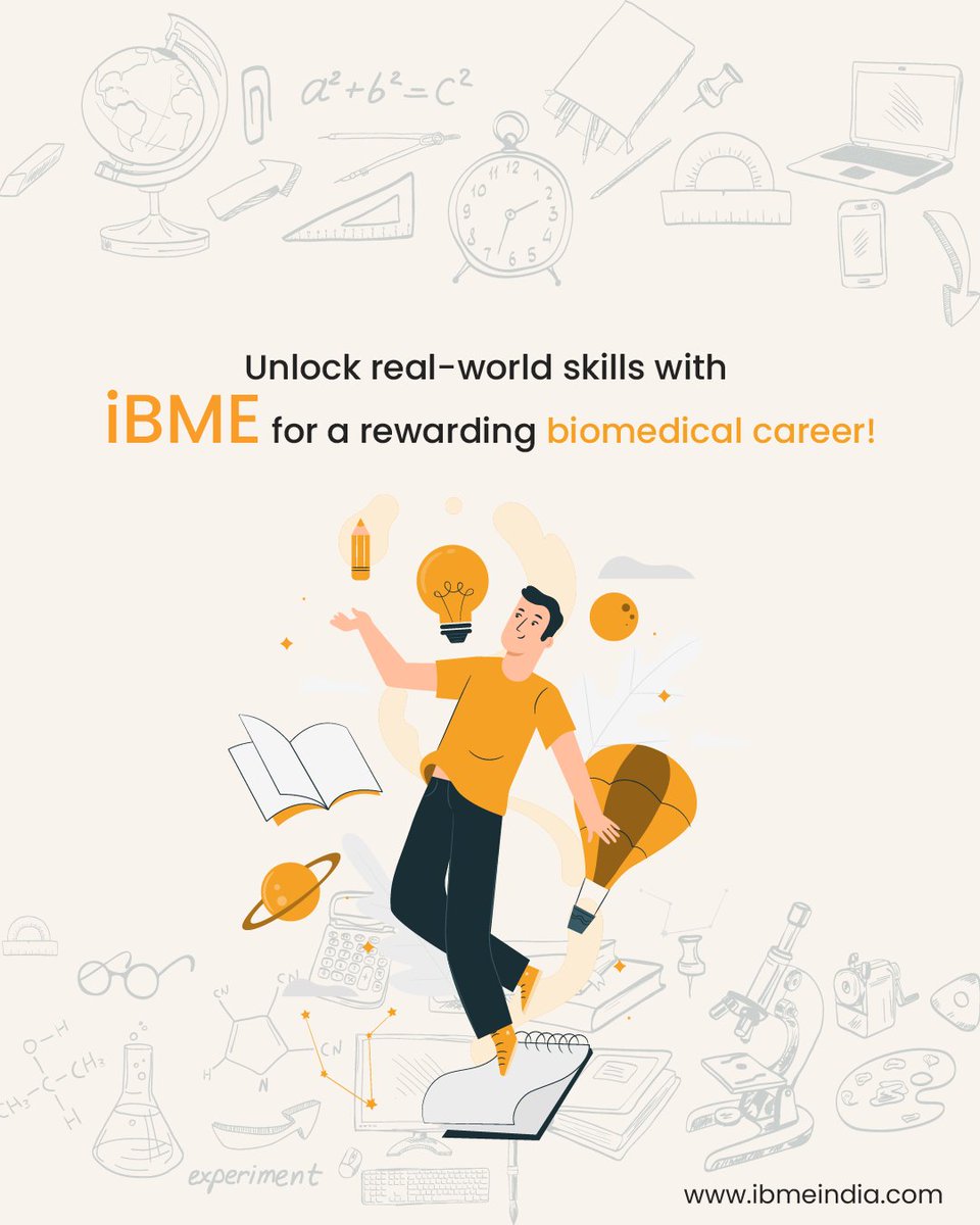IbmeIndia's tweet image. Join iBME and turn internships into expertise! Unlock real-world skills for a rewarding biomedical career. 🌐 

Visit our website:
ibmeindia.com

#biomedicalengineering #internshipchallenges #ibmeindia  #skilldevelopment #careerexcellence #skill #career #growth