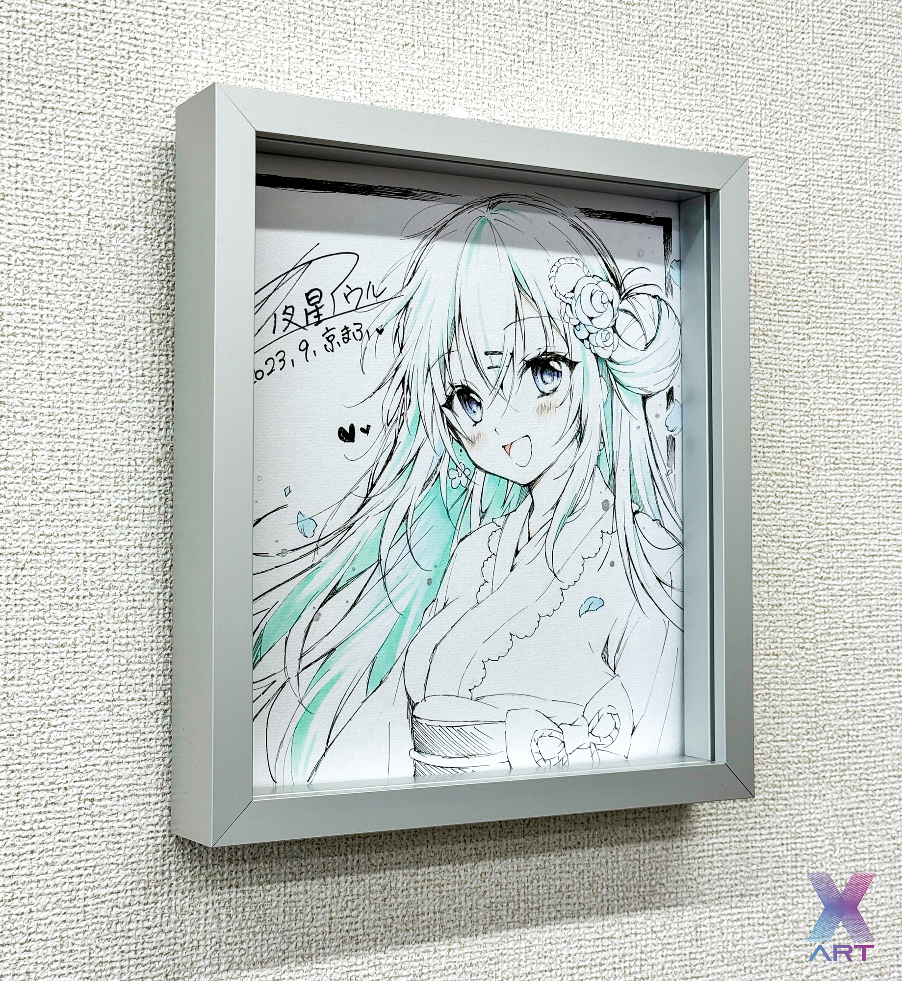 再入荷】 値下げしました!絵画 額縁付 詳細不明 絵画/タペストリ