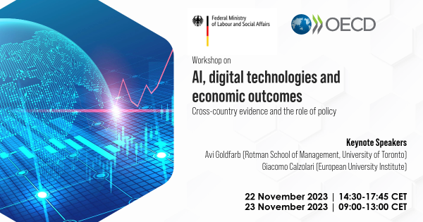 Want to learn more about how policies can boost #AI and #TechnologyDiffusion for more prosperous and inclusive economic outcomes? Join us online on 22-23 Nov. for a workshop w/ keynote speeches by @avicgoldfarb & G. Calzolari.
✅ Agenda/registration: oecd.org/digital/worksh…
🧵6/6