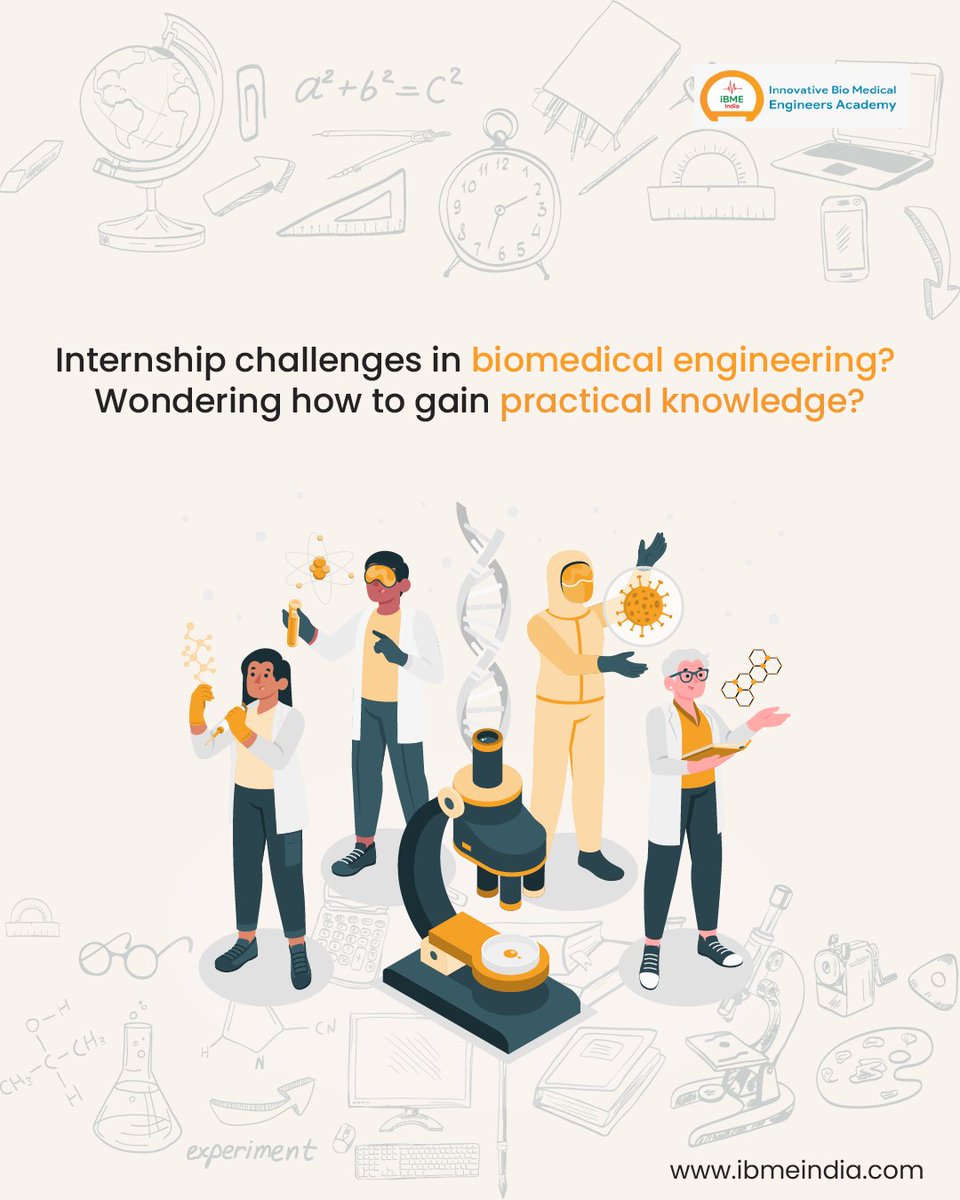 IbmeIndia's tweet image. Join iBME and turn internships into expertise! Unlock real-world skills for a rewarding biomedical career. 🌐 

Visit our website:
ibmeindia.com

#biomedicalengineering #internshipchallenges #ibmeindia  #skilldevelopment #careerexcellence #skill #career #growth