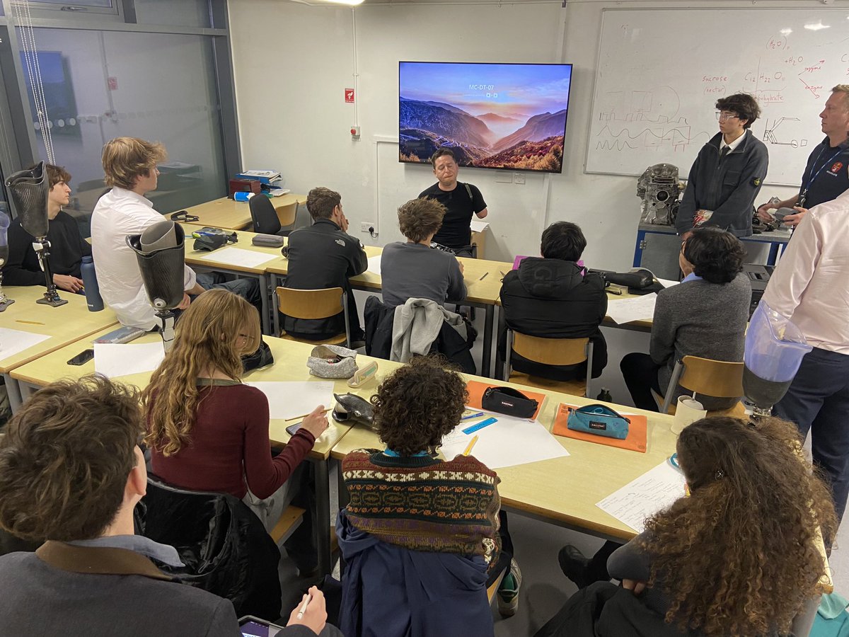 A very special Friday for Y12 Engineering and Product Design students. Interviewing <a href="/alexlewistrust/">Alex Lewis</a> to start their user centred design project #iterativedesign #inspiring #design