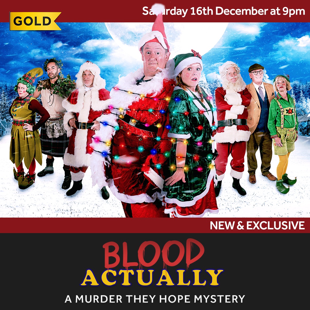 U&GOLD (@goldchannel) on Twitter photo 🎄This Christmas, <a href="/JohnnyVegasReal/">Johnny Vegas</a> and <a href="/Sianygibby/">Sian Gibson</a> are back for the brand new feature-length #MurderTheyHope mystery, #BloodActually. Gemma's rented a quaint house in an eerie village and Terry joins the local Santa competition. 🎅 What could possibly go wrong?! 🎄This Christmas, <a href="/JohnnyVegasReal/">Johnny Vegas</a> and <a href="/Sianygibby/">Sian Gibson</a> are back for the brand new feature-length #MurderTheyHope mystery, #BloodActually. Gemma's rented a quaint house in an eerie village and Terry joins the local Santa competition. 🎅 What could possibly go wrong?!