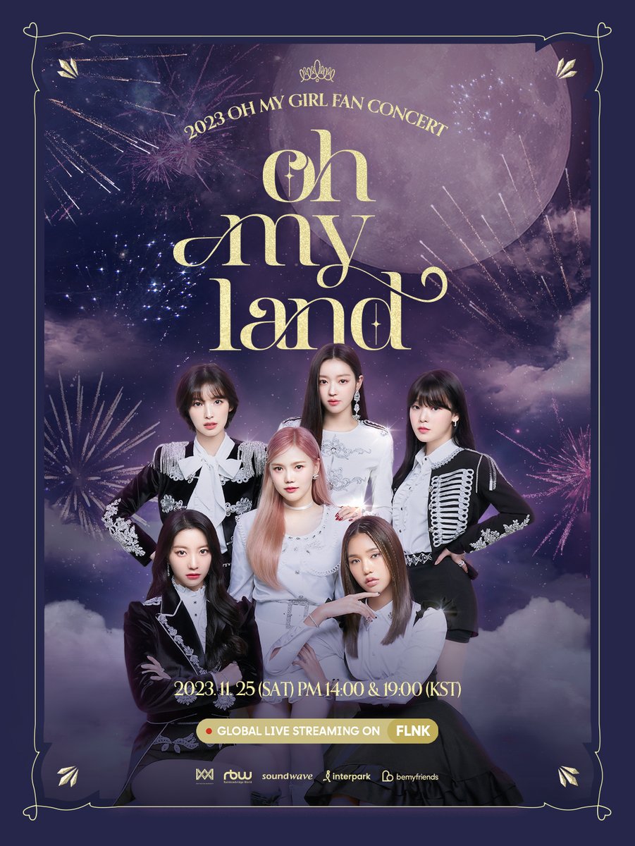 bstageplus's tweet photo. [📢]

𝟐𝟎𝟐𝟑 𝐎𝐇 𝐌𝐘 𝐆𝐈𝐑𝐋 𝐅𝐀𝐍 𝐂𝐎𝐍𝐂𝐄𝐑𝐓 ［𝐎𝐇 𝐌𝐘 𝐋𝐀𝐍𝐃］
𝐆𝐥𝐨𝐛𝐚𝐥 𝐎𝐧𝐥𝐢𝐧𝐞 𝐒𝐭𝐫𝐞𝐚𝐦𝐢𝐧𝐠 𝐨𝐧 𝐅𝐋𝐍𝐊!

Ticket Open COMING SOON 💗💛💙
https://t.co/0CVHVCyrVo

LIVE ▶ 2023. 11. 25 (Sat) 2PM / 7PM KST
Ticket Open ▶ 2023. 11. 21 (Tue) 7PM KST

#오마이걸 #OHMYGIRL 
#OHMYLAND #ONLINE #Streaming #FLNK