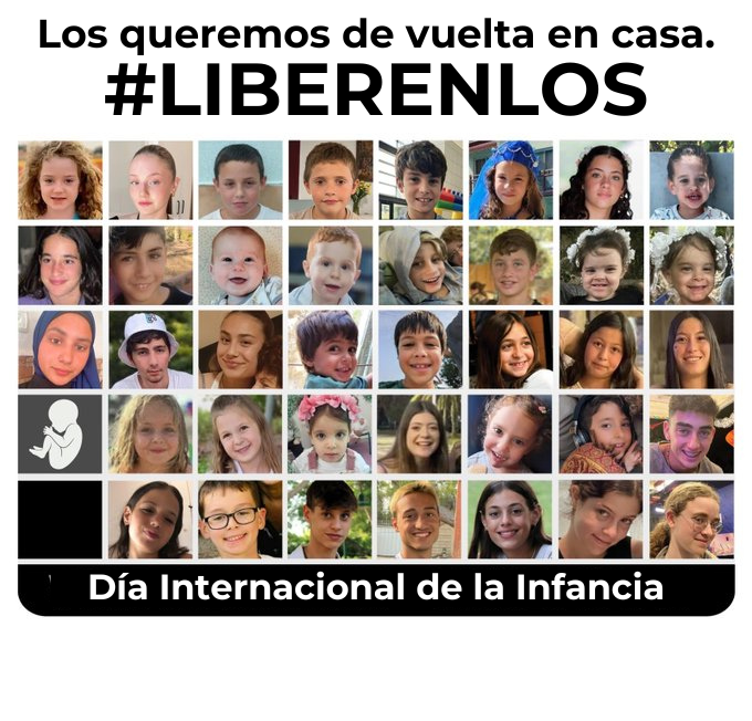 Míralos a los ojos. Recuerda sus caras.

Estos son los bebés, niños y jóvenes que están secuestrados por los terroristas del #Hamas en #Gaza.

Deberían estar con sus familias. En sus hogares.
No en alguna habitación oscura en algún lugar de Gaza.

Los queremos de vuelta en casa.