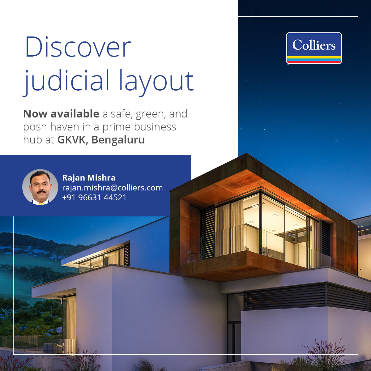 colliers_ind's tweet photo. A prime land parcel spanning 80x120 feet is available for sale at Judicial Layout. In close proximity to schools, colleges, banks, hospitals and malls and adjacent to the GKVK Campus.

Learn more- https://t.co/h45mncOvCp

#ColliersIndia #IndiaRealEstate #JudicialLayout #forsale https://t.co/okp6842Uy3