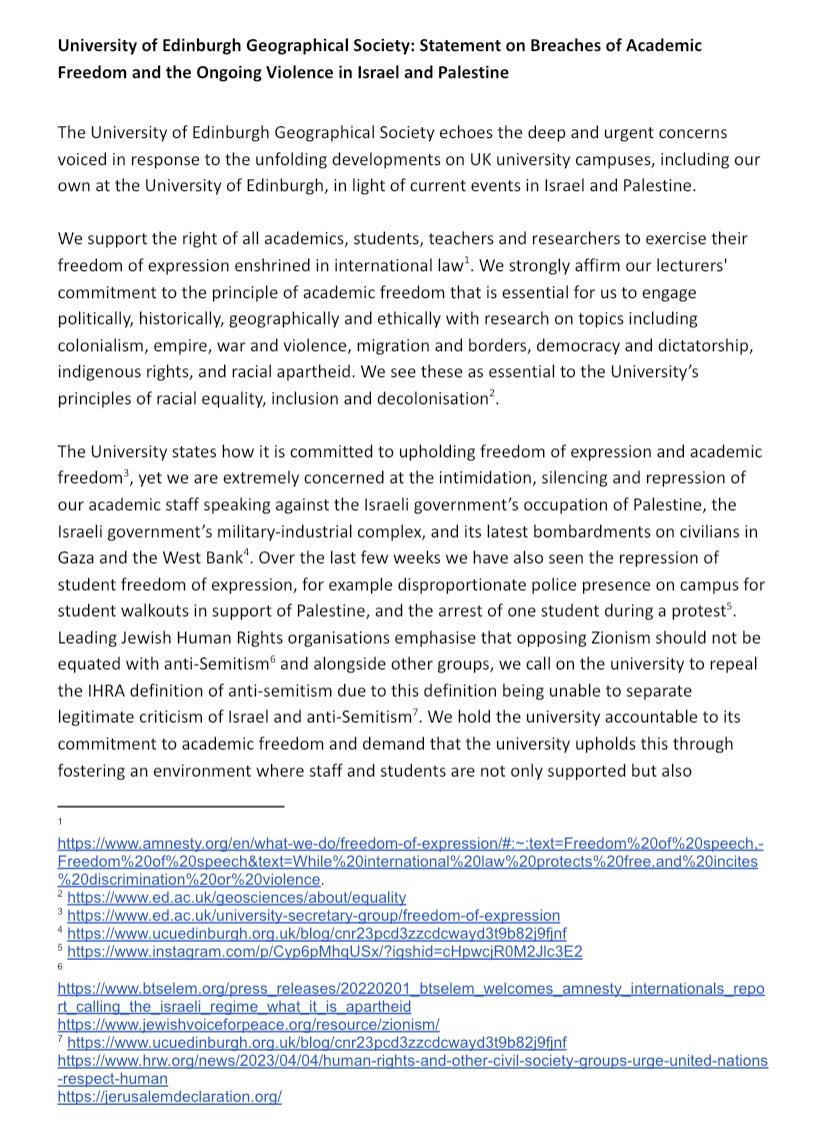 Edinburgh Uni GeogSoc tweet media