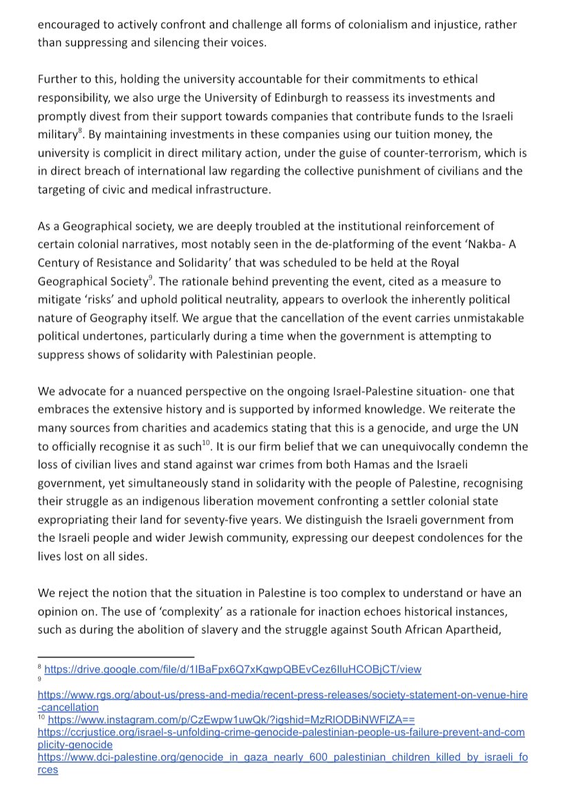 Edinburgh Uni GeogSoc tweet media