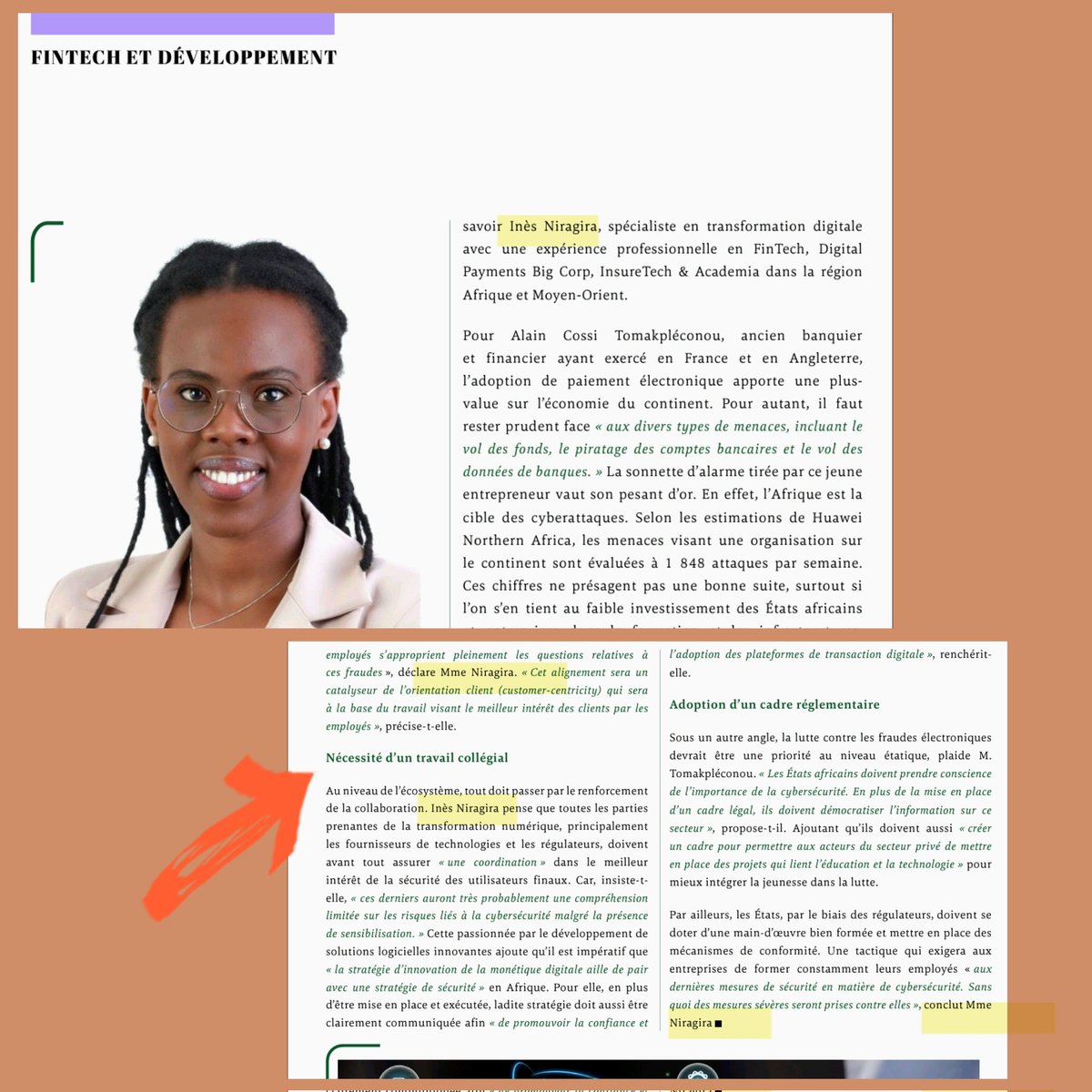 niragInes's tweet image. 📰🗞 Réel plaisir d'avoir collaboré&amp;amp; contribué à la parution du #83 [Nov-Déc 2023] du Magasine CIO Mag -La référence du numérique en Afrique.

💡Ce num porte sur #Fintech
📌 Les technologies financières, vecteur de développement du continent
✅️ Détails:
lnkd.in/dsps2vFa
