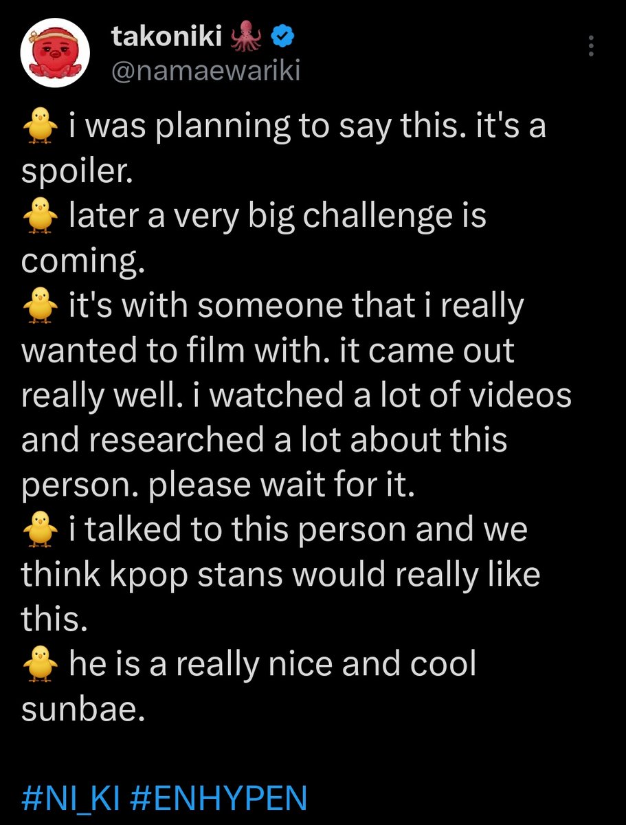 just wanna point out ni-ki wanted to film with hyunjin for some time now and he even did some background research on him, and even called him a cool sunbae 😭 they're two of the best dancers in the industry for me and it's so nice to see them dance together