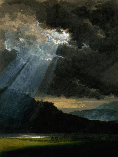 Eyesofgod__'s tweet photo. Stormy landscape by Penry Williams (1855-1885) https://t.co/TSagZJLPOi