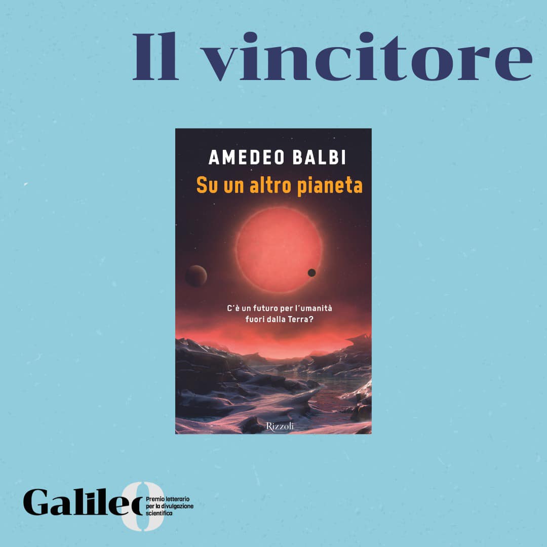 🎉 Il libro vincitore della 17ª edizione del Premio Galileo per la divulgazione scientifica è "Su un altro pianeta" di Amedeo Balbi, pubblicato da Rizzoli 📘
Cerimonia ➡️ youtube.com/watch?v=lAunEU… 
Info ➡️ padovanet.it/evento/premio-… 
#PremioGalileo #PremioGalileo23 #PremioGalileo2023