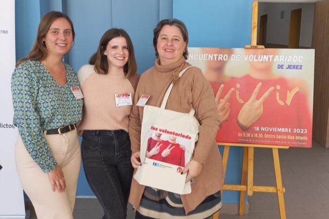 Nuestras  compañeras María Rodríguez, María del Mar Femenia e Inmaculada Miranda  han participado este fin de semana en el Encuentro de Voluntariado de  Jerez 2023, organizado por el Consejo Local de Voluntariado de @ciudadjerez @JerezVoluntaria #voluntariado