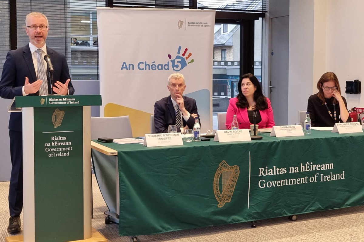 Launching the next <a href="/First5_Ireland/">First 5 Ireland</a> implementation plan is a great way to mark #WorldChildrensDay.  Progress announcements include family support, home visiting &amp; dedicated PHN service
