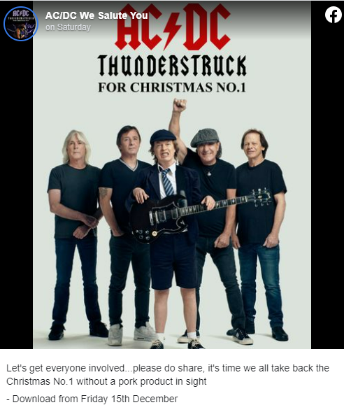 #ACDC #ChristmasNo1 #fuckoffladbaby