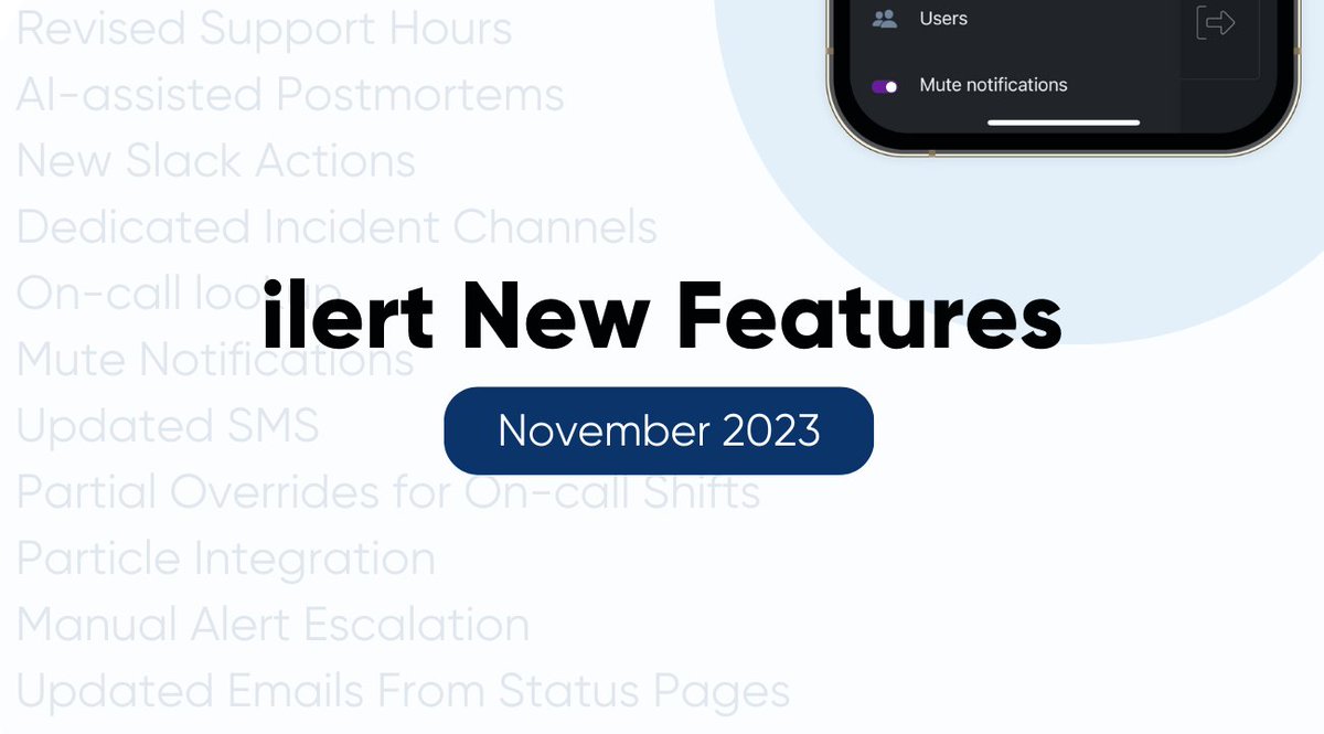 🚀 Time for new ilert features! Discover AI-assisted postmortems, Terraform updates, new integration, and many more latest enhancements for smarter incident response: eu1.hubs.ly/H06h0Gh0 

#IncidentManagement #IncidentRespose #AI #ChatOps #IoT