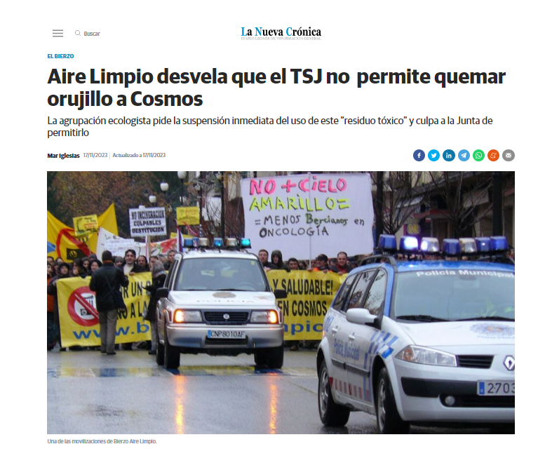 🏛️ ¡Lo conseguimos! 

🫡 El <a href="/TSJCyL/">TSJ Castilla y León</a> dicta sentencia favorable y anula el permiso para incinerar residuos de orujillo para la fabricación de cemento en El Bierzo (León).

🌰Este es un caso que hemos llevado desde <a href="/AbogadosCordal/">Abogados CORDAL</a> en nombre de la ONG ecologista <a href="/BierzoAirLimpio/">Bierzo Aire Limpio</a>