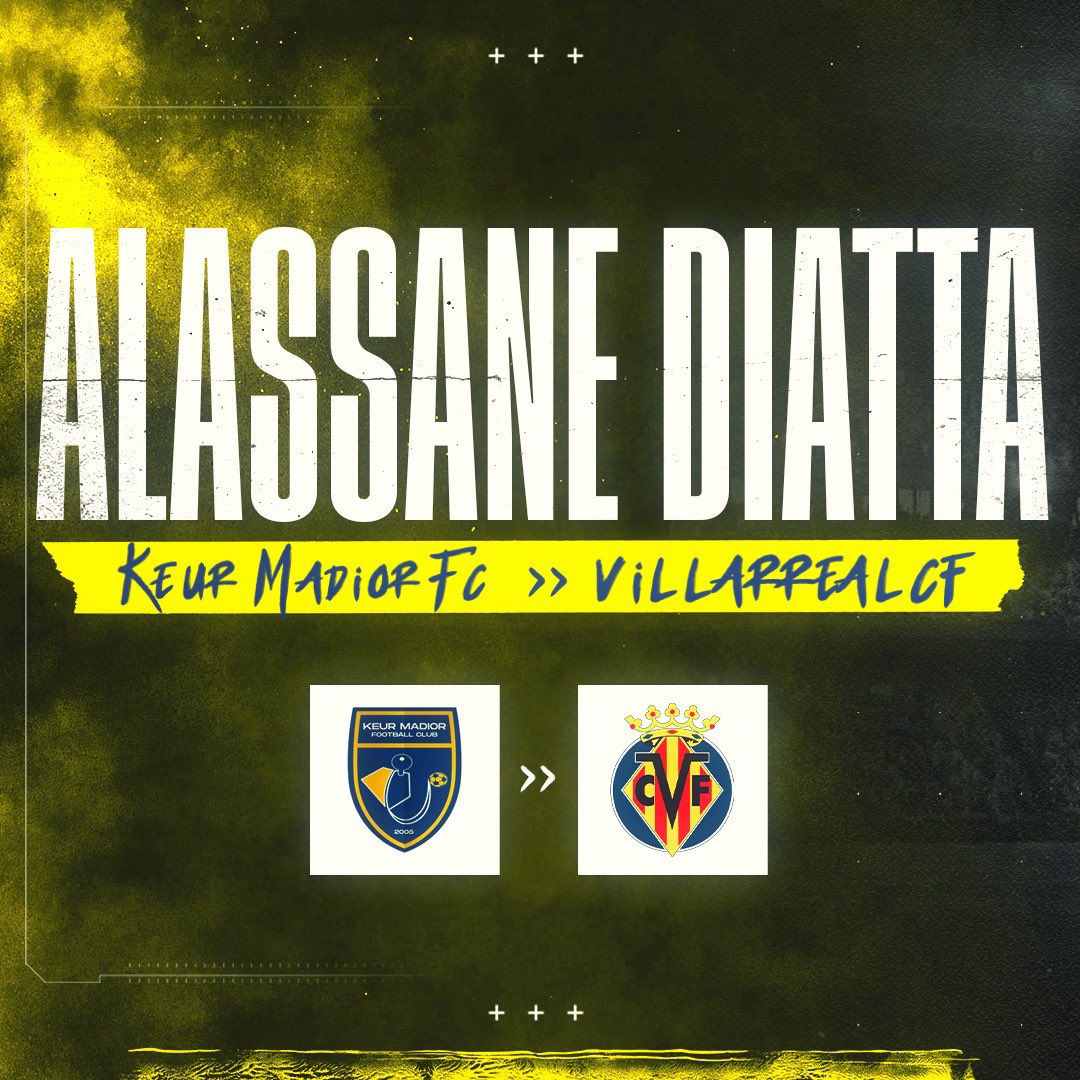 sportmediam's tweet photo. 🔛 𝐇𝐞𝐫𝐞 𝐰𝐞 𝐠𝐨!
🟡 Este lunes se ha hecho oficial, de la mano de @eturesports, el fichaje de Alassane Diatta por el Villarreal, procedente del Keur Madior FC
📈 Un gran movimiento por parte de la agencia, que sigue creciendo a gran escala.
#SMMTeam #EtureSports https://t.co/v8PuIf0JLN
